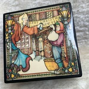 Vintage Enesco Music Box Xmas We Wish You Theme